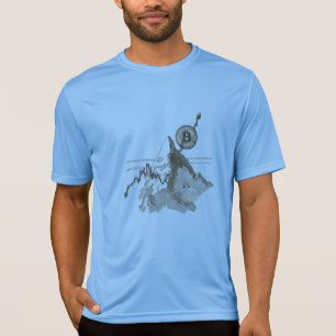 ビットコインローソク足成長チャート Tシャツ