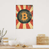 ビットコインヴィンテージ ポスター (キッチン)