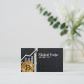 ビットコイン上昇中 - 金融成長アートワーク643 名刺 (スタンド正面)
