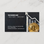 ビットコイン上昇中 - 金融成長アートワーク643 名刺 (裏面)