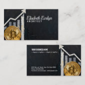 ビットコイン上昇中 - 金融成長アートワーク643 名刺 (正面/裏面)