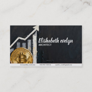 ビットコイン上昇中 - 金融成長アート t34 名刺