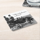 ビットコイン乞食 スクエアペーパーコースター (アングル)