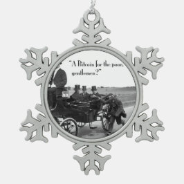 ビットコイン乞食 スノーフレークピューターオーナメント