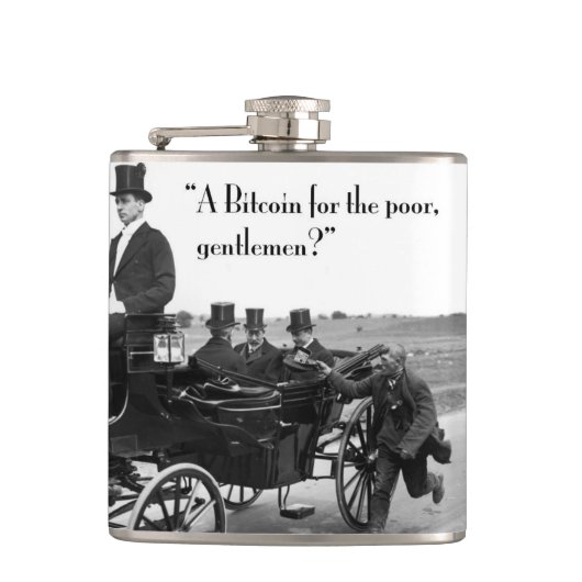 ビットコイン乞食 フラスク (正面)