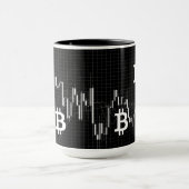 ビットコイン付き外国為替キャンドルスティックチャート マグカップ (中央)