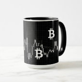 ビットコイン付き外国為替キャンドルスティックチャート マグカップ (正面右)