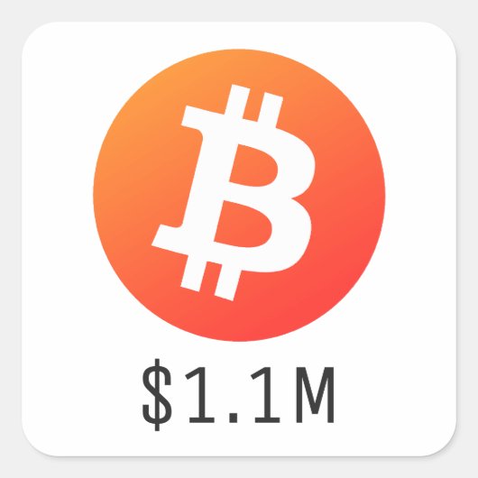 ビットコイン価格$110万($1.1M) 100万 スクエアシール (正面)