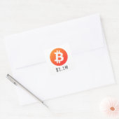 ビットコイン価格$110万($1.1M) 100万 スクエアシール (封筒)