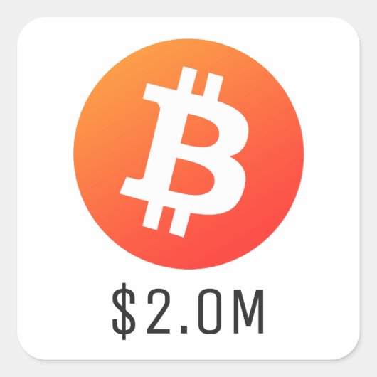 ビットコイン価格$ 2,000,000 ($ 2.0M) 200万 スクエアシール (正面)