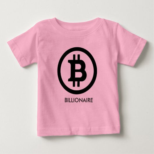 ビットコイン億万長者 – 幼児ロムパー ベビーTシャツ (正面)