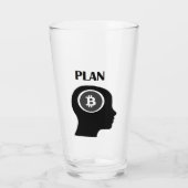 ビットコイン印刷ガラス タンブラーグラス (裏面)