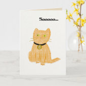 ビットコイン子猫ハッピーバースデー! カード (黄色い花)