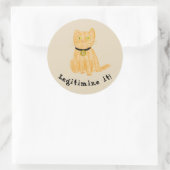 ビットコイン子猫 ラウンドシール (バッグ)