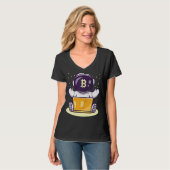 ビットコイン宇宙飛行士Cryptocurrencyブロックチェーン暗号 Tシャツ (正面フル)