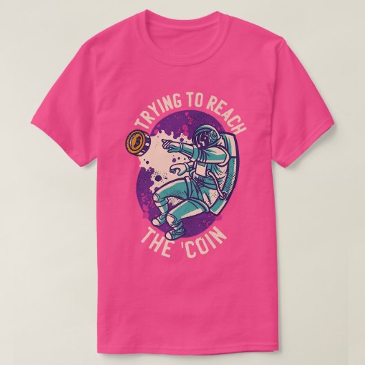 ビットコイン宇宙飛行士HODL BTC暗号ビットコインを Tシャツ (デザイン正面)