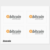 ビットコイン対応ステッカー 長方形シール (シート)