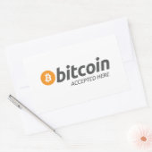 ビットコイン対応ステッカー 長方形シール (封筒)