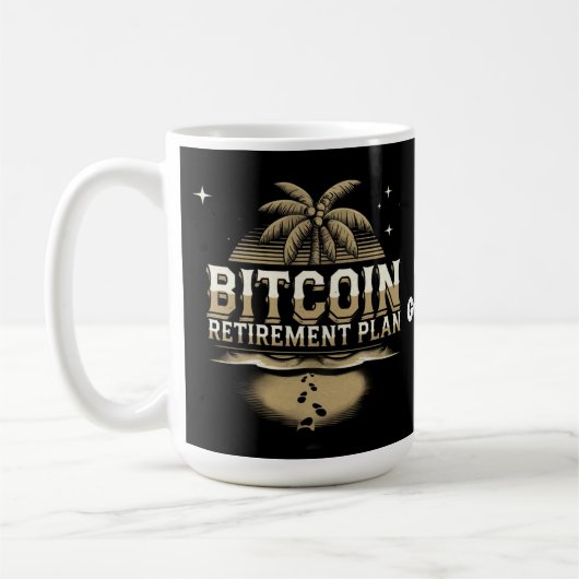 ビットコイン引退プランで将来を確保する コーヒーマグカップ (左)