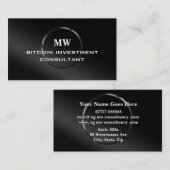 ビットコイン投資コンサルタント、シルバーリングロゴ 名刺 (正面/裏面)