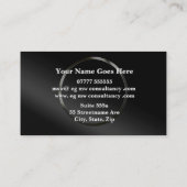 ビットコイン投資コンサルタント、シルバーリングロゴ 名刺 (裏面)