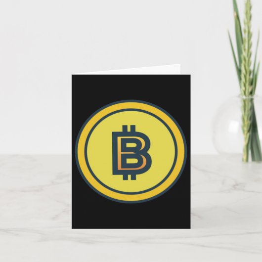 ビットコイン暗号デザインステッカー カード (正面)