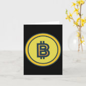 ビットコイン暗号デザインステッカー カード (黄色い花)