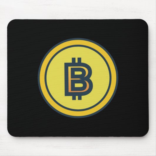 ビットコイン暗号デザインステッカー マウスパッド (正面)