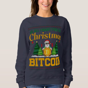 ビットコイン暗号トレーダーのクリスマスプレゼント スウェットシャツ