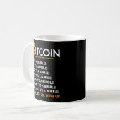 ビットコイン暗号ビットコインそれはバブルのバブルだ コーヒーマグカップ (正面左)