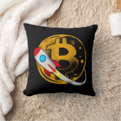 ビットコイン暗号ビットコインロケットムーンロケットムーン クッション (ブランケット)