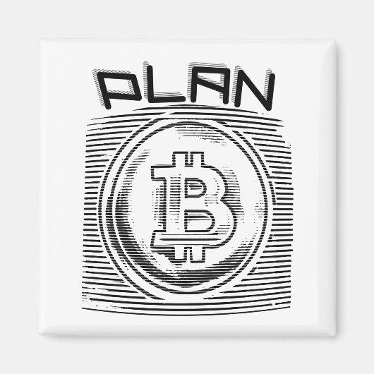 ビットコイン暗号プランB BTC ロゴ マグネット (正面)