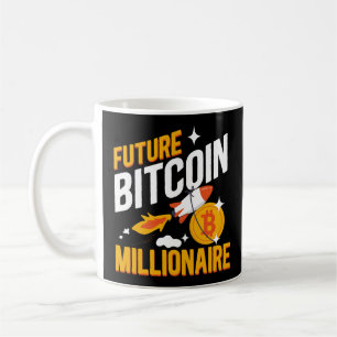 ビットコイン暗号未来のビットコインミリオネアロケット コーヒーマグカップ