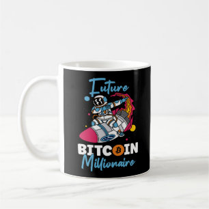 ビットコイン暗号未来のビットコインミリオネアロケット コーヒーマグカップ