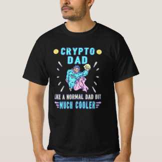 ビットコイン暗号父パパ取引業者Crypto Tシャツ