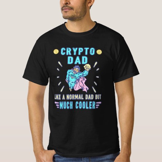 ビットコイン暗号父パパ取引業者Crypto Tシャツ (正面)
