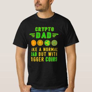 ビットコイン暗号父パパ業者暗号 Tシャツ