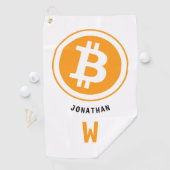 ビットコイン暗号通モノグラムの貨名 ゴルフタオル (インサイチュ)