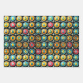 ビットコイン暗号通貨コレクションギフトラップ ラッピングペーパーシート (正面)