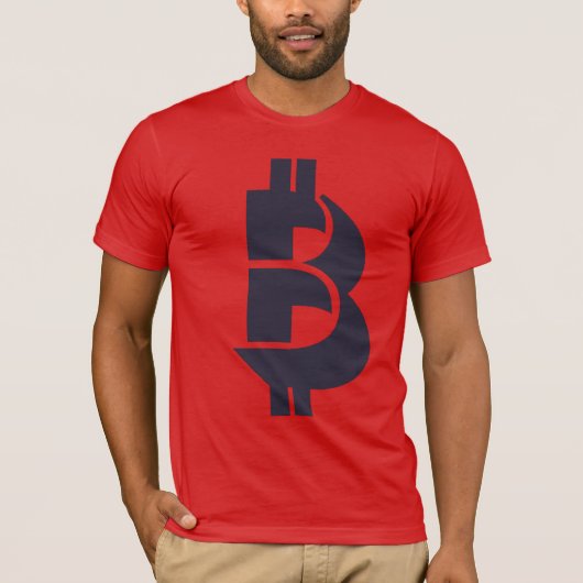 ビットコイン暗号通貨ビットコインTシャツ Tシャツ (正面)