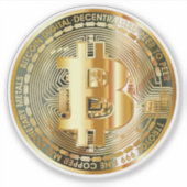 ビットコイン暗号通貨 シール (正面)