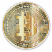 ビットコイン暗号通貨 シール (正面)