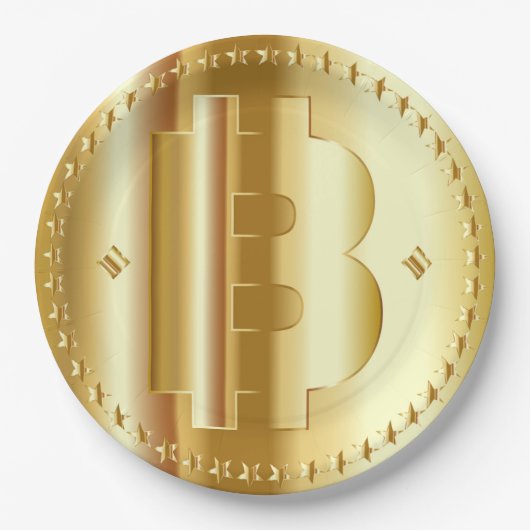 ビットコイン暗号通貨 ペーパープレート (正面)