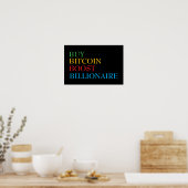 ビットコイン暗号通貨 ポスター (キッチン)