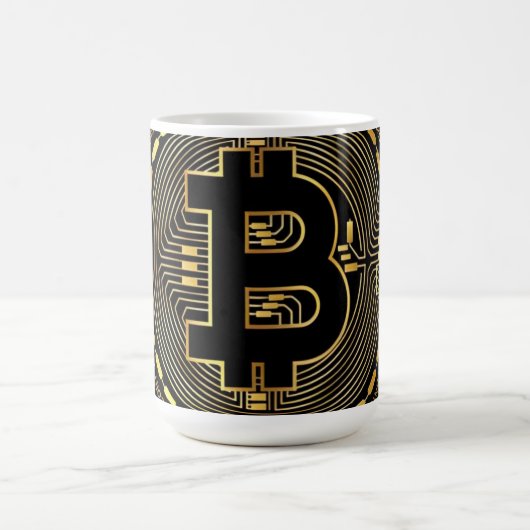 ビットコイン暗号 –  コーヒーマグカップ (中央)