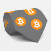 ビットコイン波BTC暗号トークンネックタイ ネクタイ (ロール)