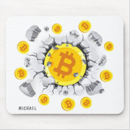 ビットコイン爆発デジタル暗号BTC パーソナライズされた マウスパッド