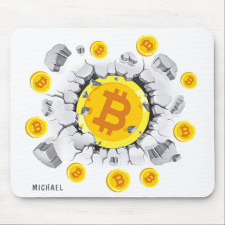 ビットコイン爆発デジタル暗号BTC パーソナライズされた マウスパッド