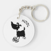 ビットコイン犬スタック&フードキーチェーン キーホルダー (裏面)