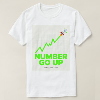 ビットコイン男子Tシャツ - NUMBER GO UP Tシャツ